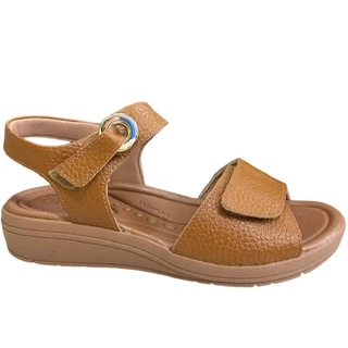 sandália feminina usaflex conforto couro ortopédica 8001 em Oferta na Shopee