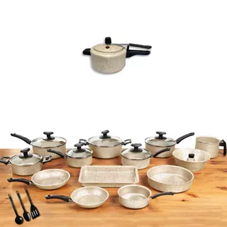 Conjunto Panelas 17 Pc antiaderente/ Panela Pressão 2 Litros