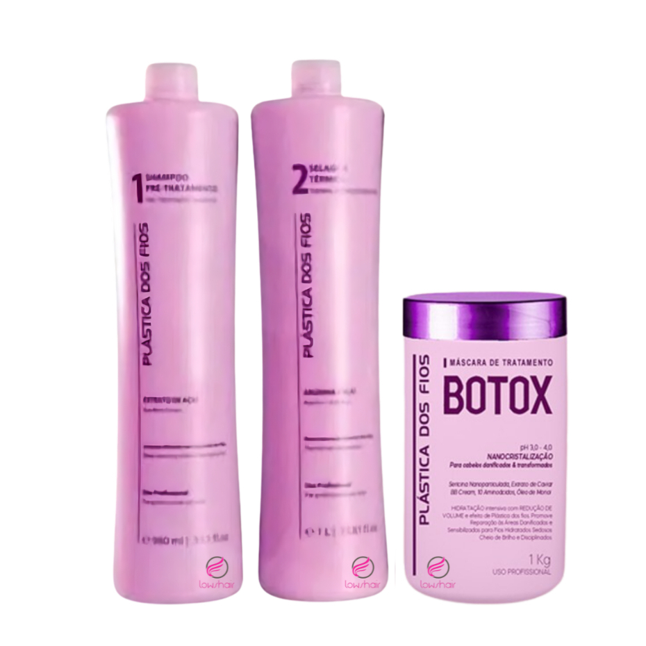 Kit Progressiva Plástica Dos Fios Alisamento 100% + Botox 1Kg | Shopee ...