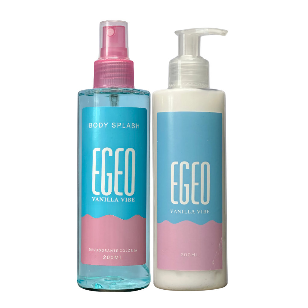 Kit Body Splash + Creme Hidratante Egeo Vanilla Vibe 200ml cada ...