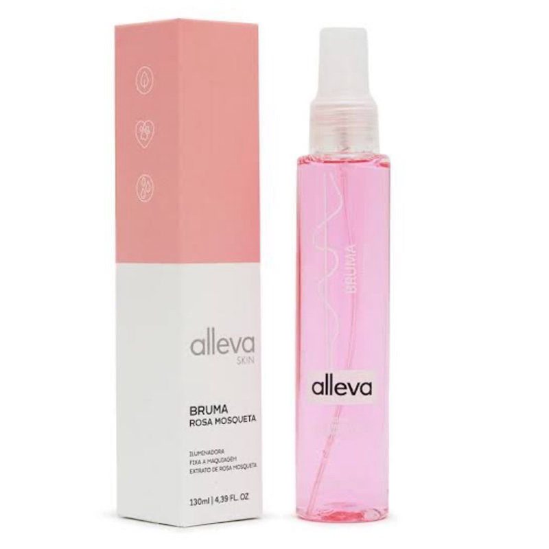 Bruma Rosa Mosqueta 130 ml -Iluminadora Fixa A Maquiagem - Alleva ...