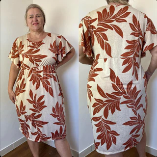 Vestido Midi Plus Size com Elástico Manga Larguinha Malha Fria Liganete Opção Gestantes Envio 24h