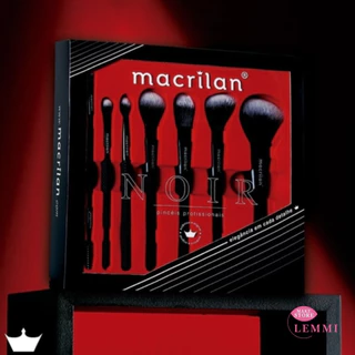 Kit com 7 Pincéis Profissional Noir - Macrilan