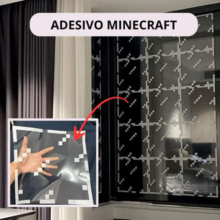 Adesivo de Janela Minecraft Decorativo para Quarto Menino ou Menina Unissex 30x30cm Presente Decoração