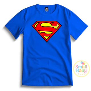 Camiseta/ Camisa Infantil / Juvenil Unissex Super Man Escudo em Algodão
