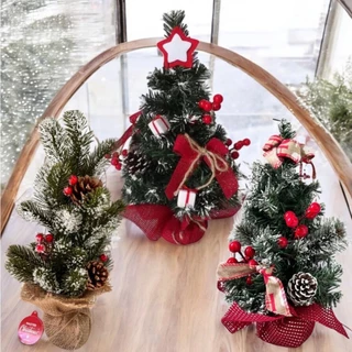 Mini Árvore de Natal Enfeite de Mesa Escritório Decorada 30CM