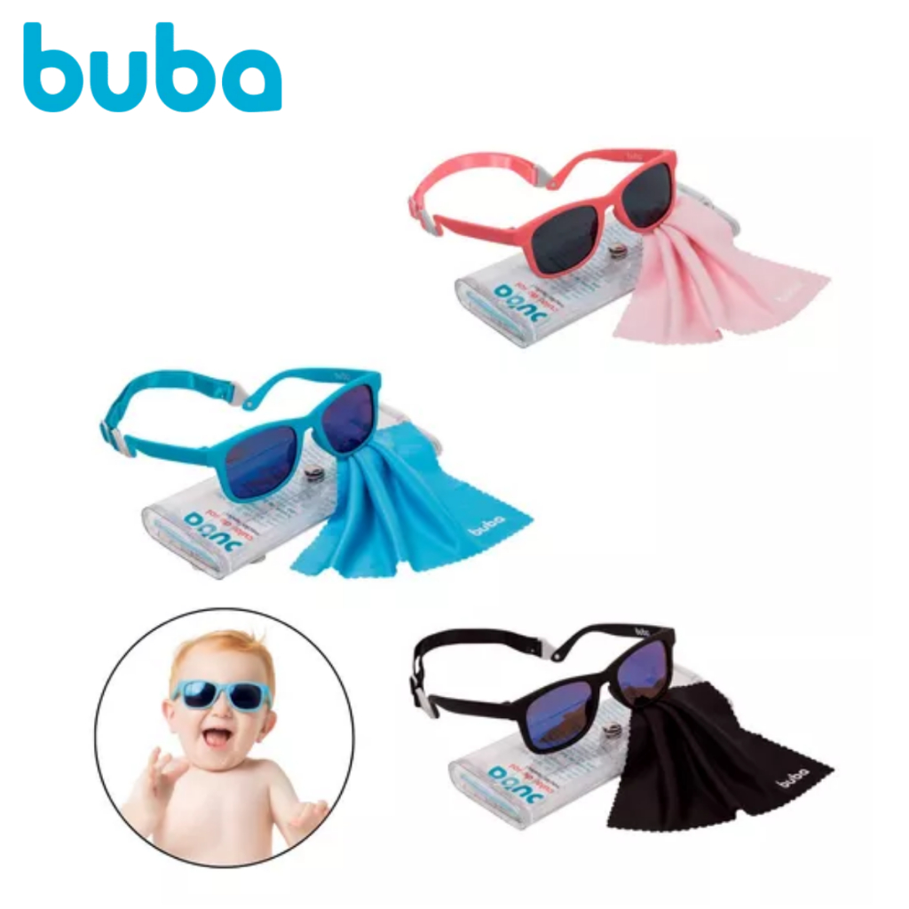 Óculos de Sol Buba Para Bebê Flexível Proteção UVA UVB Com Estojo ...