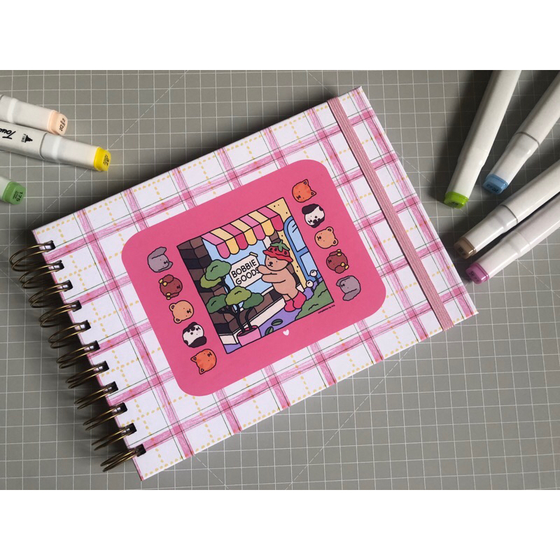 Caderno de colorir Boobie Goods Capa dura 100 folhas - Personalizável ...