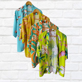 Kimono Cardigan Feminino Estampado Manga 3/4 Soltinho 100% Viscolinho Blogueirinha - Meia Estação e Verão -