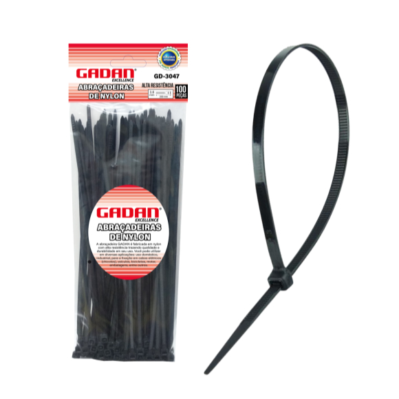 Abraçadeira Nylon Enforca Gato 3.6MMX200MM C/100 PCS