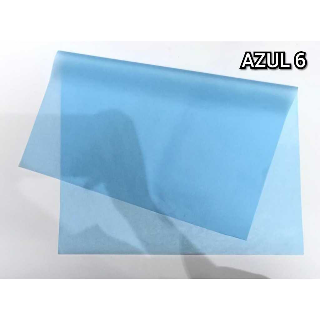 Papel de Seda Azul Bebê - 50x35 pct 50 folhas ou 100 folhas