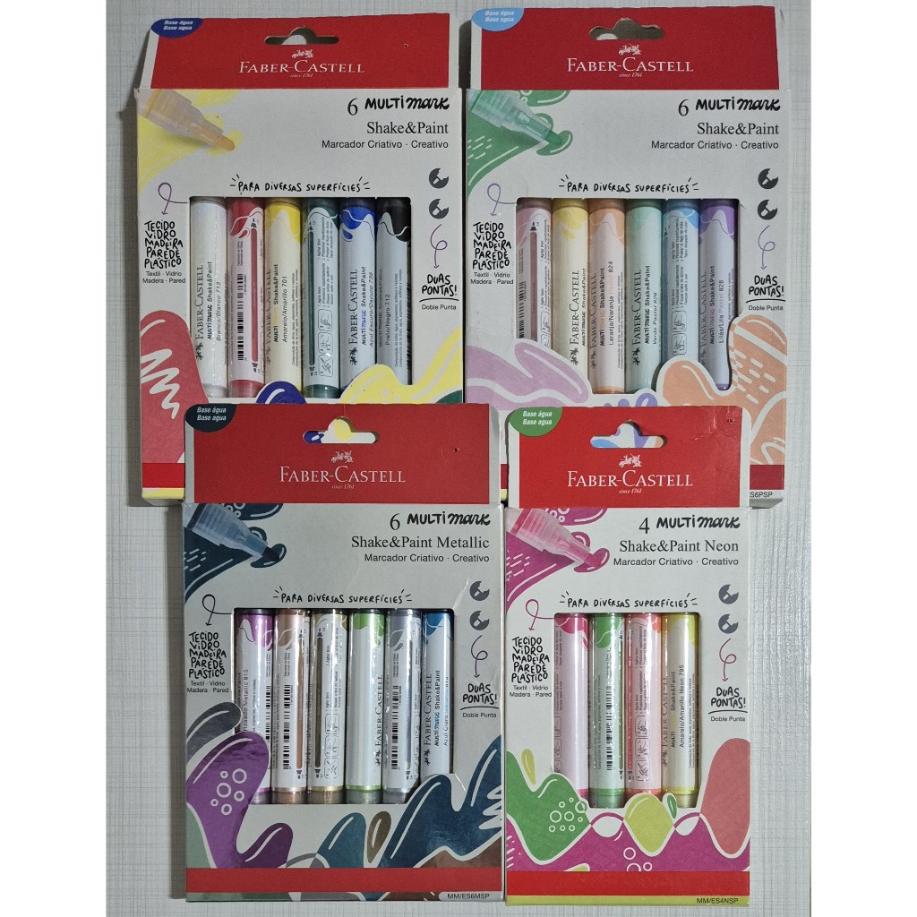Marcador Multisuperfície MultiMark, 6 Cores Básica,Pastel, Metálica ou ...