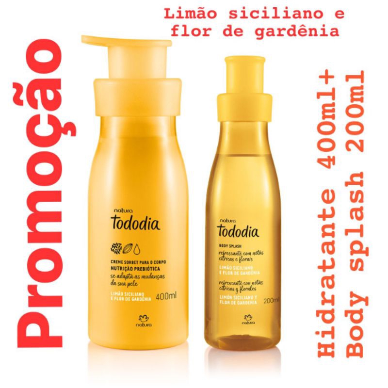 Limão Siciliano e Flor de Gardênia kit Natura Tododia (2 produtos ...