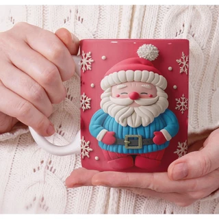 Caneca de Natal Efeito 3D