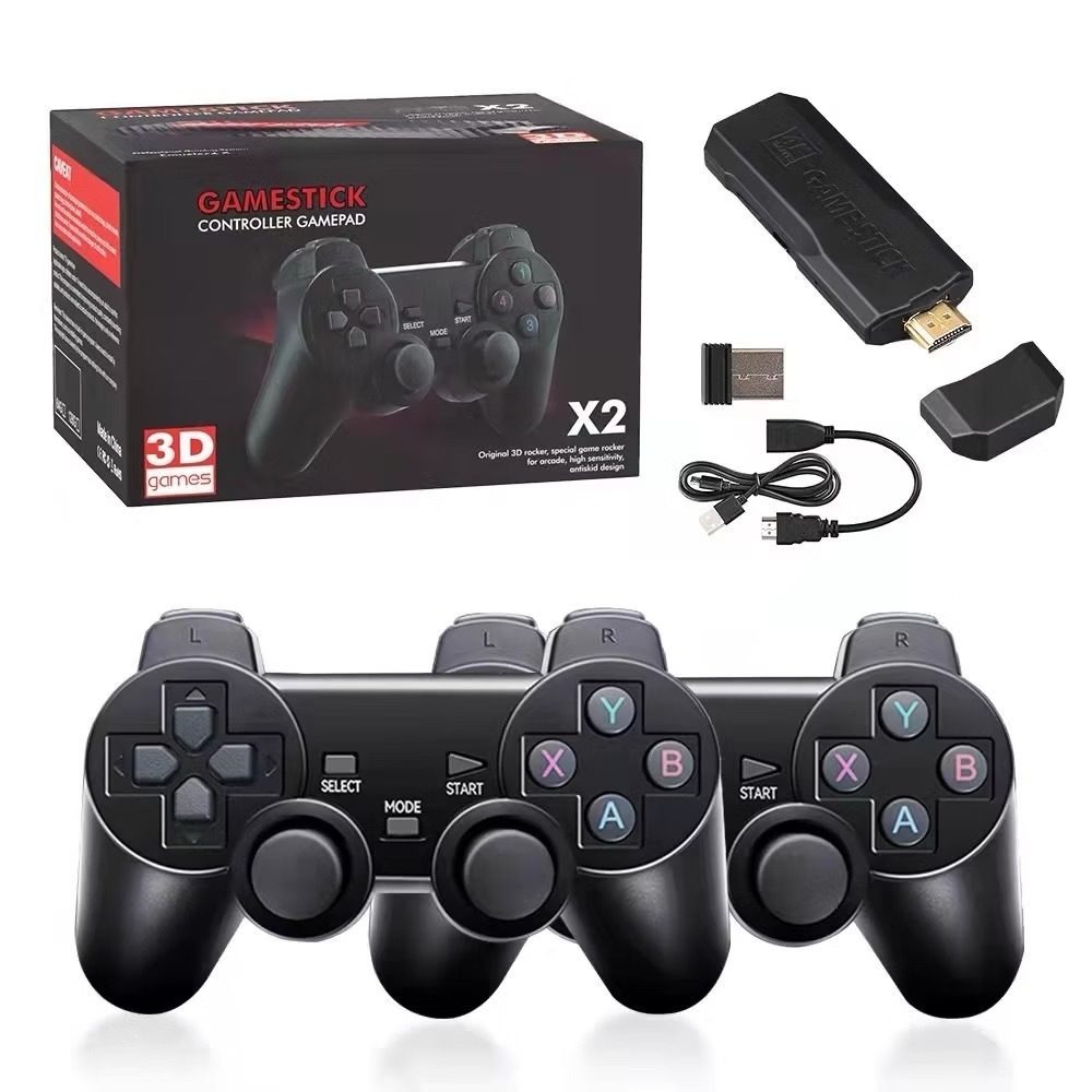 Console Game Stick 4 Life 3D + 2 Controles Wireless (Com 10000 Jogos)