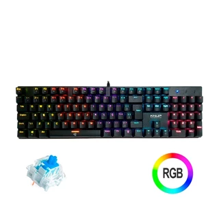 Teclado Gamer Mecânico Usb Blue Português Rgb Knup