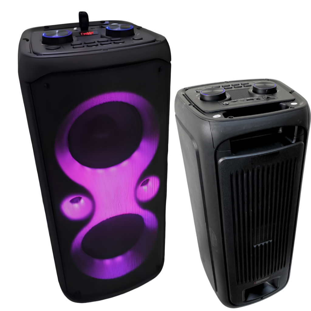 Caixa de Som Amplificada Torre Grave 2 Alto Falantes + Microfone-sem ...