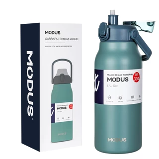 MODUS Garrafa Térmica De Viagem Inox 1700ml Com Isolamento A Vácuo Água Para Café Água Com Alça