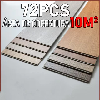 10㎡/72PCS Piso Vinílico Autocolante Adesivo Madeira Régua Lavável