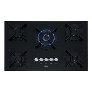 Fogão Cooktop Fischer 5Q TC Infinity Gás Mesa Vidro - Preto - 26298-57077