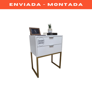 Mesa De Cabeceira Branca Cm Gavetas Mdf Quarto Cama Eco Base De