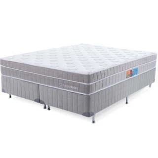 Cama Box King Colchão Molas Ensacadas Nasa Viscoelástica Ortopédico D33 com Pillow BF Colchões