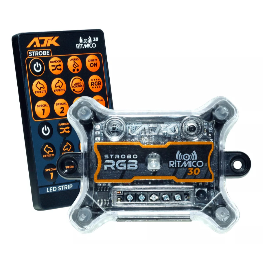 Central Strobo Ajk Rgb Ritmico 3.0 Avulso Com Controle