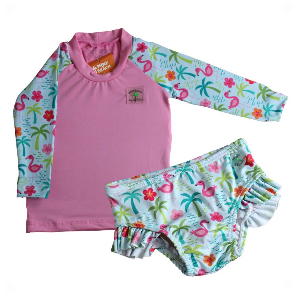 Roupa de Praia Piscina Menina Bebê Criança com Proteção UV+50 Biquini ...
