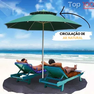 Guarda Sol 2,40 Liso Para Praia Piscina Grande Original Com Passagem de ar Natural / 2024-1