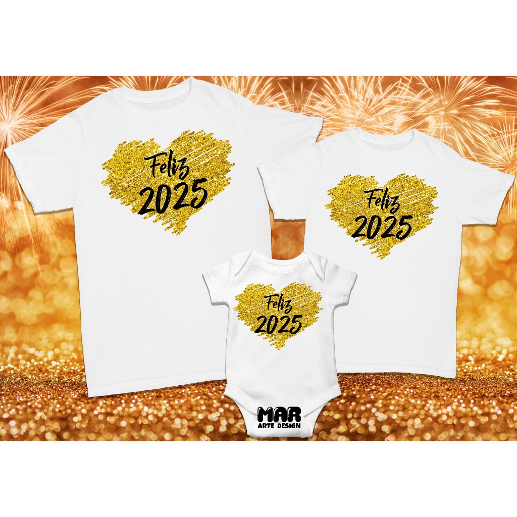 Camiseta BodyZone De Ano Novo - Glitter Dourado, Festiva, Estilo Exótico