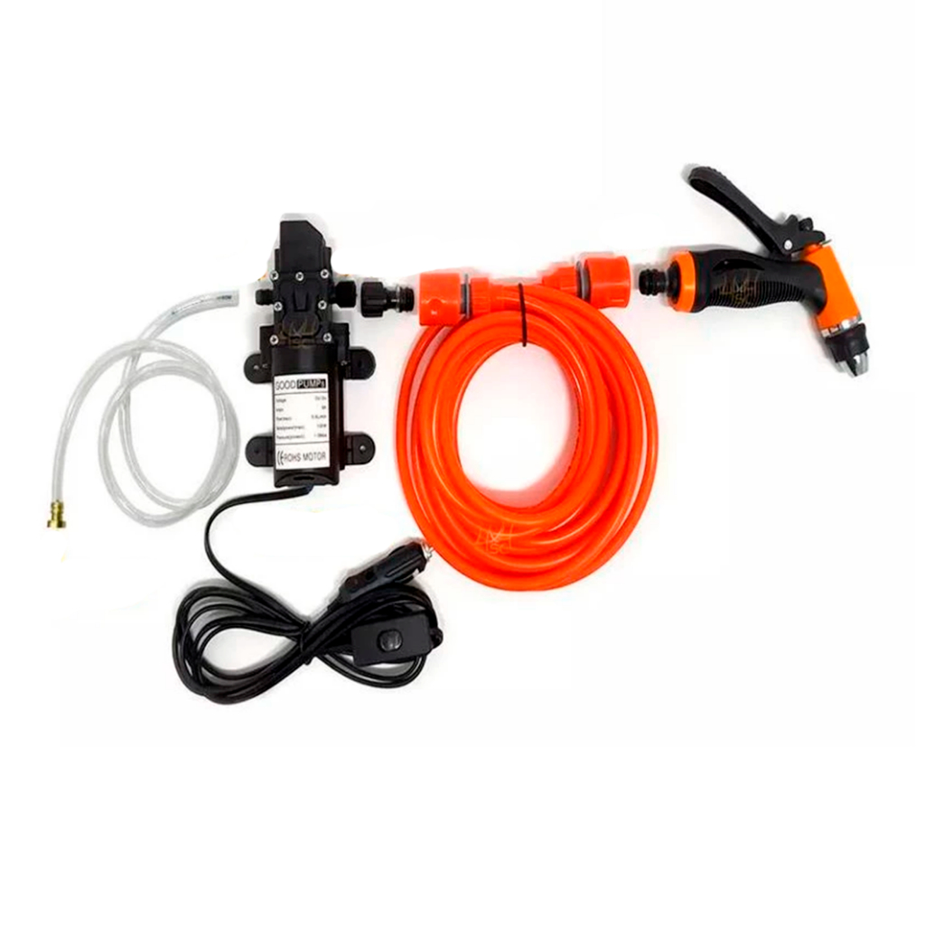 Mini Lava Jato Alta Pressão Portátil 12v Com Plug Para Lavar Carro Autos