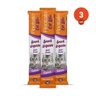 kit 3 Petisco Finotrato Cat Stix Gatos Adultos Sabor Frango e Cereais 15g em Oferta na Shopee