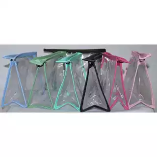 Necessaire Kit 15 peças plástico cristal zíper varias cores em Oferta na Shopee