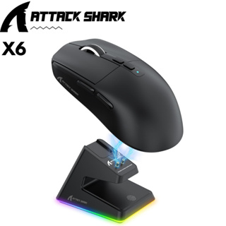 Mouse Gamer Sem Fio Attack Shark X6 26K DPI Com Dock de Carregamento ...