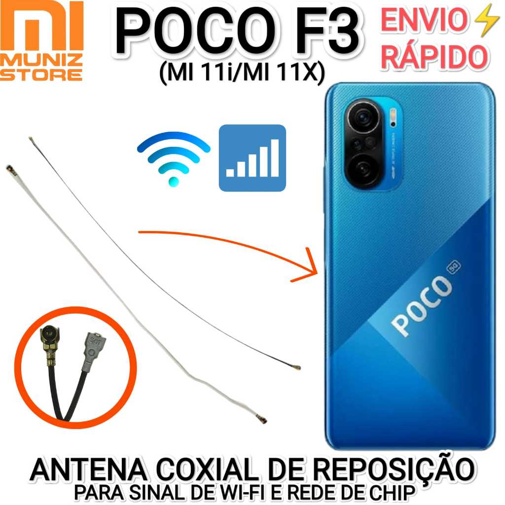 Câbles Antenne Coaxiaux (lot De 3) Pour Xiaomi Mi 11i - Amélioration Signal Réseau - Multicolore