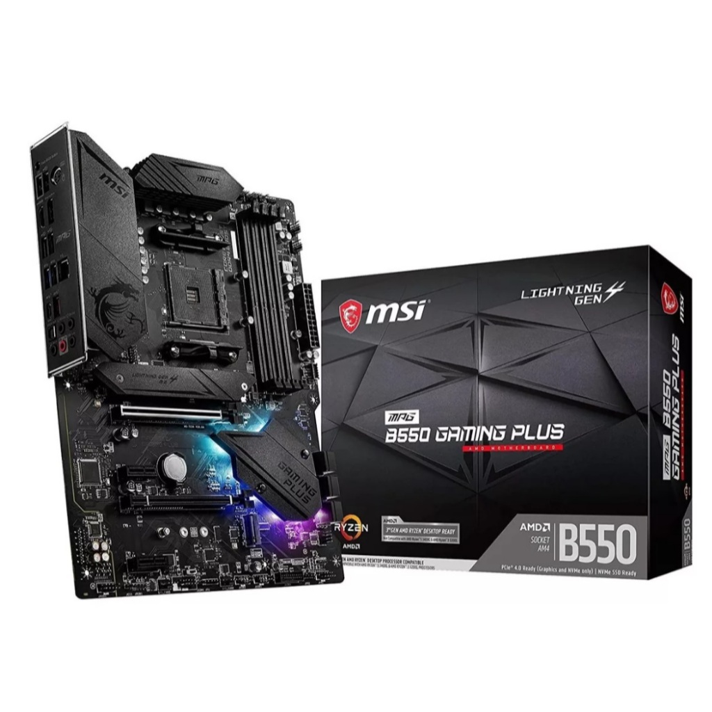 Placa Mãe Msi Am4 Mpg B550 Gaming Plus Pcie M.2 ATX