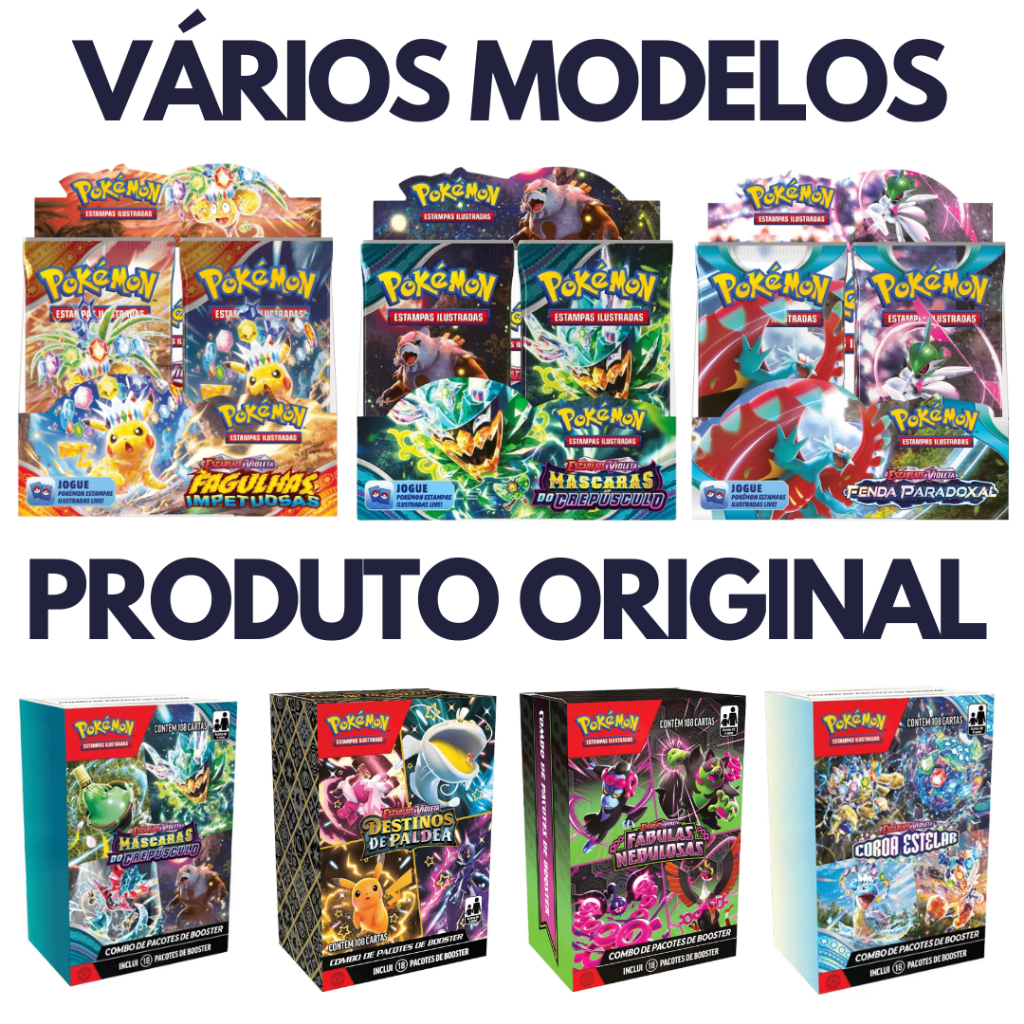 Booster Box Pok mon Tcg Copag Combo De Boosters Original Cartas Pokemon 