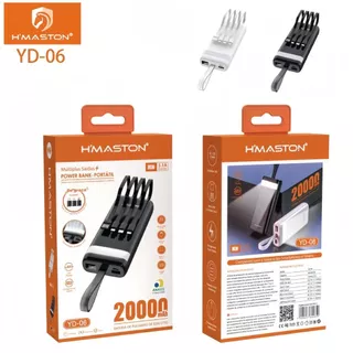 Carregador Portátil Bateria 20000Mah Turbo Power Bank Com Lanterna E Cabos Universal