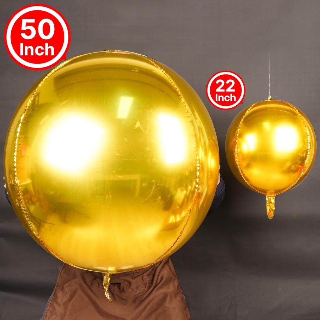 10 Balão Orbz Globo Esfera 4D Metalizado 50 Polegadas Festa