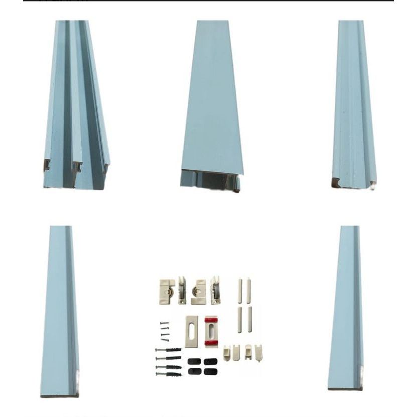 Kit Perfil Pia Alumínio p/ Porcelanato Vidro Gabinete 1,20 X 1,20 m.