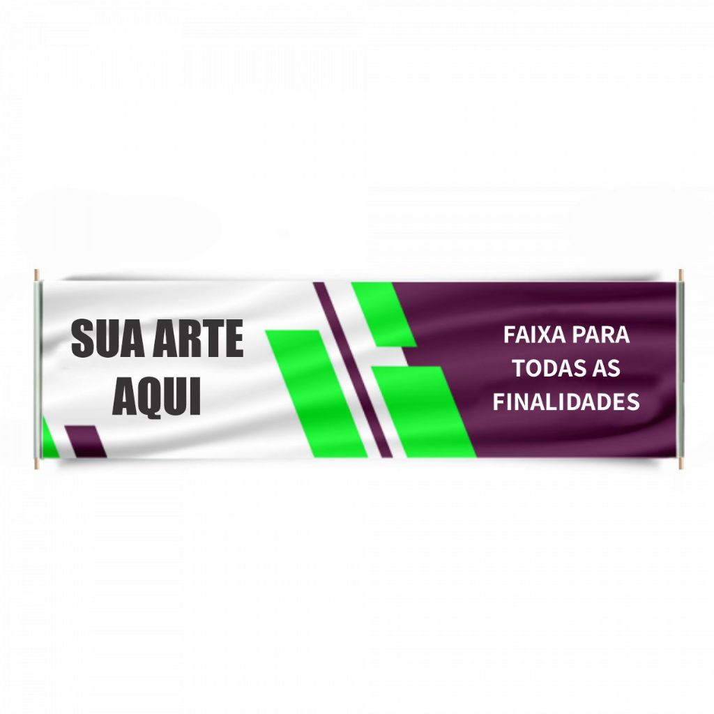 faixa em lona personalizada tamanho 3m x 1m
