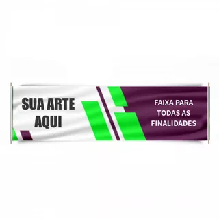 faixa em lona personalizada tamanho 3m x 1m