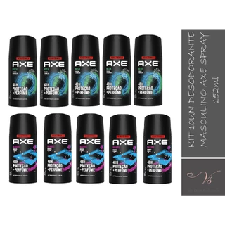 Kit 10un Desodorante Antitranspirante Spray Axe Masculino 48h 152ml (Escolha a Fragrância)