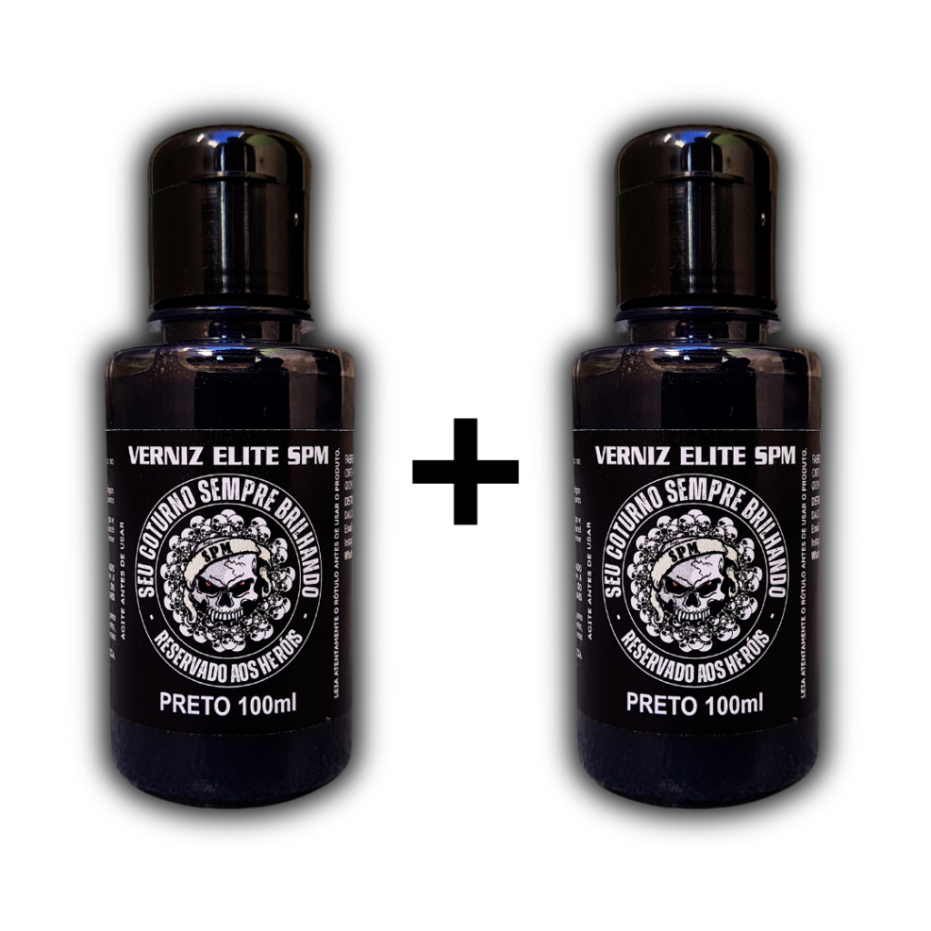 Kit Verniz Elite SPM 100ml Esponja Flanela brilho para couro