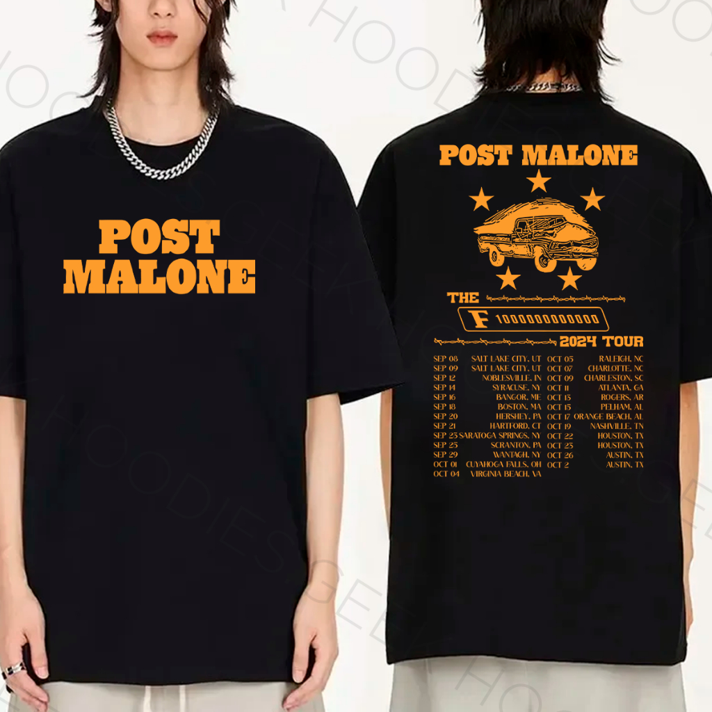 Camiseta Basica Algodao Frente E Costas Post Malone The F1 Trillion ...