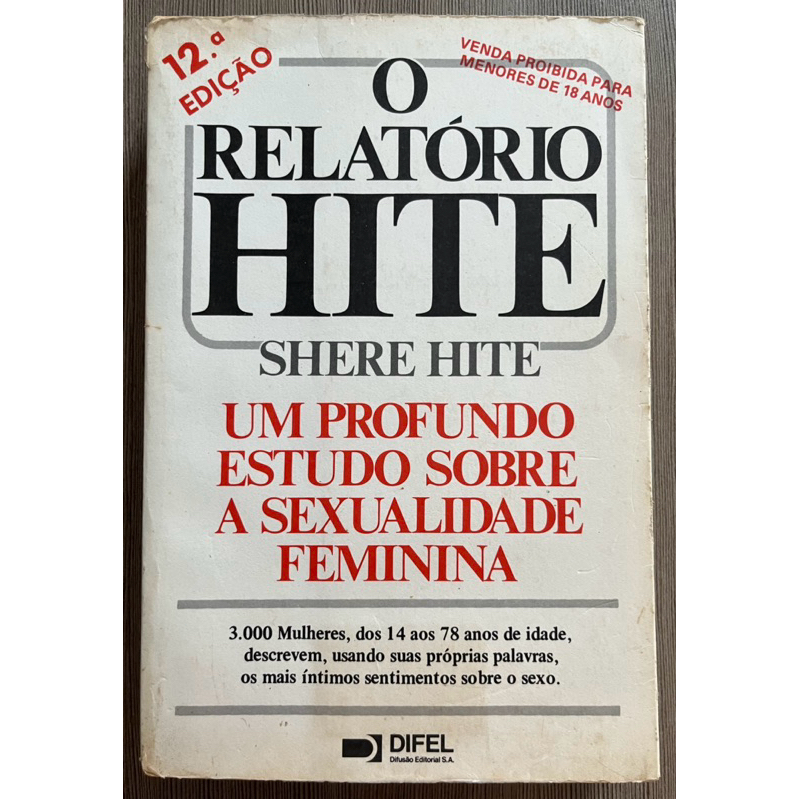 Livro: O Relatório Hite - Shere Hite | Shopee Brasil