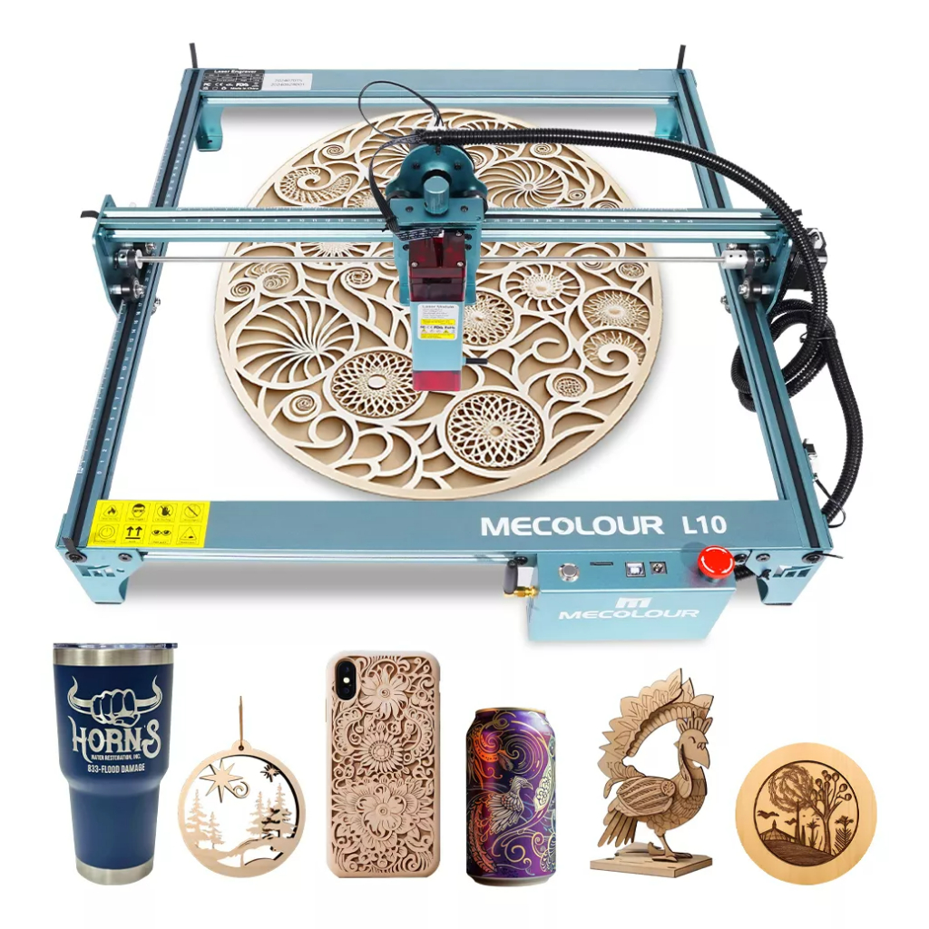 Gravadora Impressora Laser Cnc 40x40cm 60w Corte E Gravação 110v/220v Mecolour L10