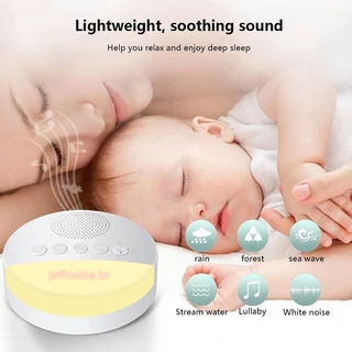 Máquina de ruído branco para crianças, Sleep Sound Player, temporizador de luz noturna, USB recarregável, desligamento em Oferta na Shopee