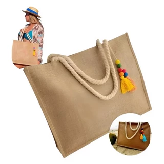 Bolsa de Verão Grande de Praia Revestida Internamente em Oferta na Shopee