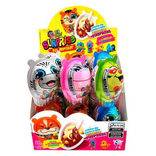 Diploko Surprise Pet Monster Ovo Surpresa Com Bichinho Surpresa + Creme De Cacau e Biscoitos Display C/ 12 Unidades